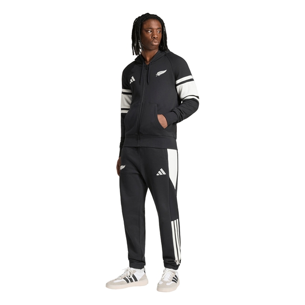 All Blacks Mens Leisurewear Full Zip Hoodie 26/27 All Black - Model Standing View