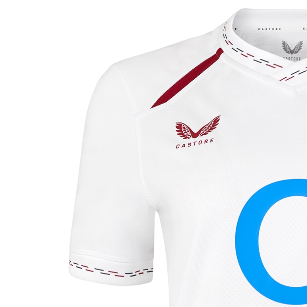 England Womens Home Rugby Shirt 26/27 Brilliant White - Castore