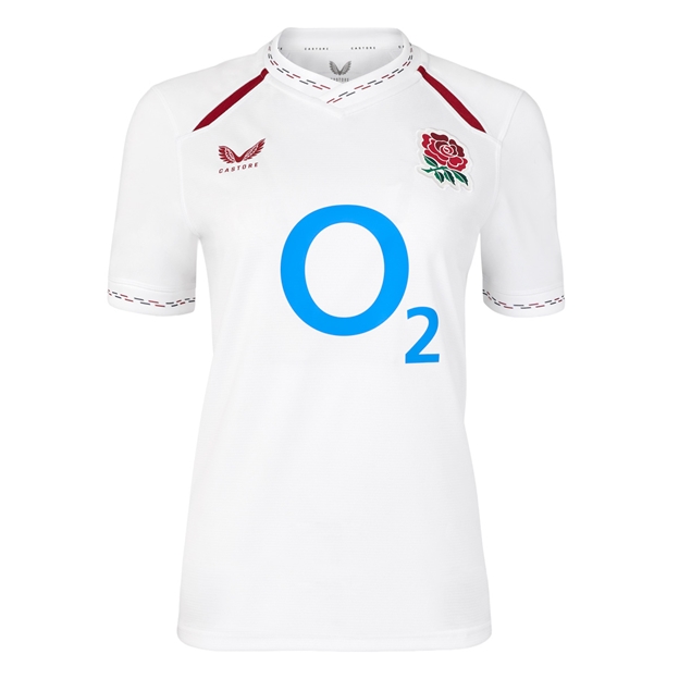 England Womens Home Rugby Shirt 26/27 Brilliant White - Front