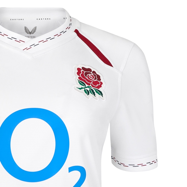 England Womens Home Rugby Shirt 26/27 Brilliant White - Rose