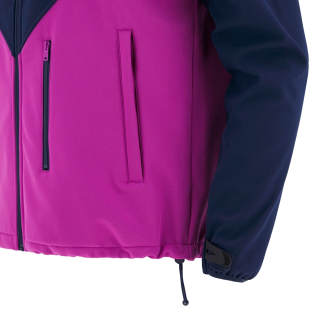 Scotland Junior Softshell Jacket 25/26 Navy/Purple - Zipped Pocket Detail