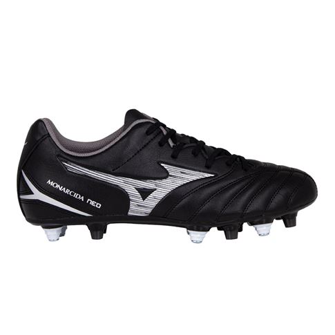Mizuno Adults Monarcida Neo III Select Mix Rugby Boots - Black/Silver - Outstep Mizuno Adults Monarcida Neo III Select Mix Rugby Boots - Black/Silver - Outstep