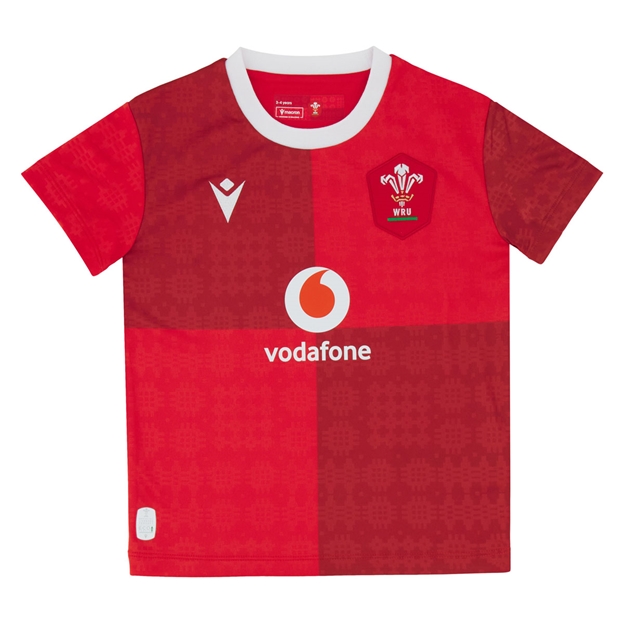 Wales Infants Home Rugby Kit 25/26 Red - Front
