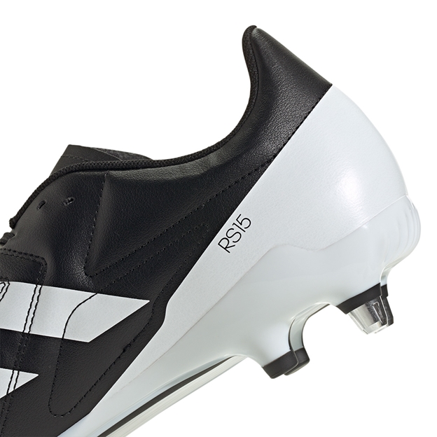 adidas Adults RS15 Soft Ground Rugby Boots Black - Heel