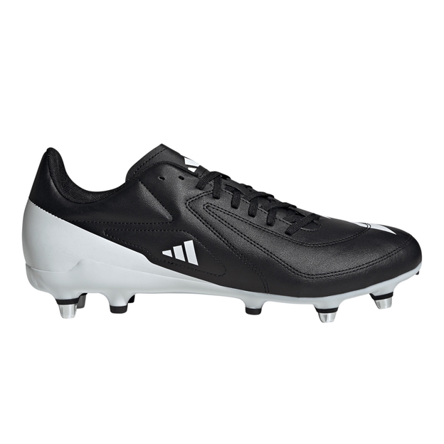 adidas Adults Adizero RS15 Pro Soft Ground Rugby Boots Black - Outstep