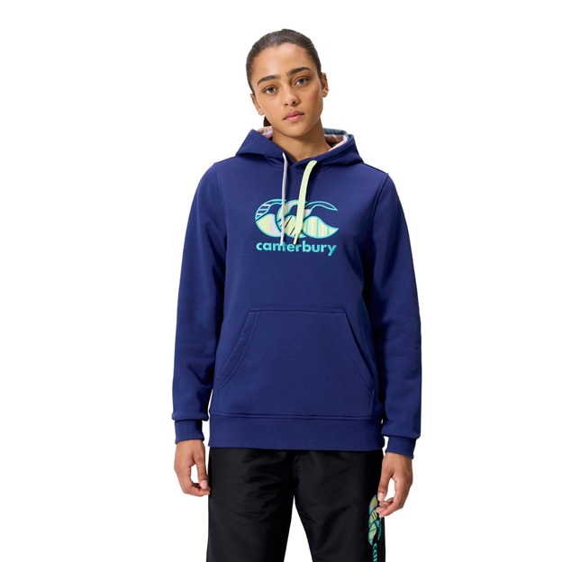 Canterbury Womens Uglies Hoodie Blue Ribbon - Model Front