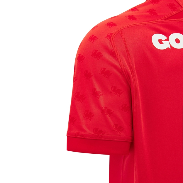 Wales Mens Home Rugby Shirt 26/27 Red - Sleeve Detail