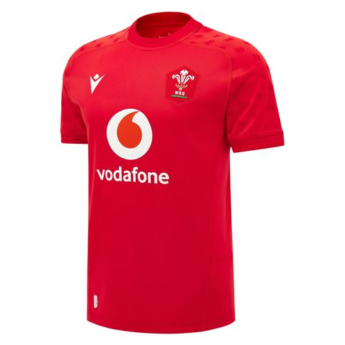 Wales Mens Home Rugby Shirt 26/27 Red - Front View