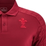 Wales Mens Travel Polo Shirt 25/26 Dark Red - WRU Logo Embroidery 