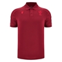 Wales Mens Travel Polo Shirt 25/26 Dark Red - Front 
