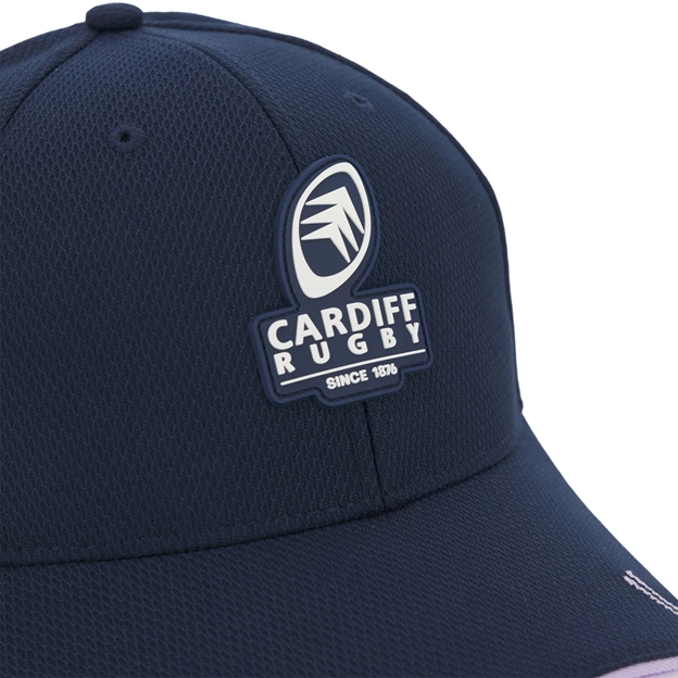 Cardiff Adults Curved Visor Cap 25/26 - Navy - Badge Close-up