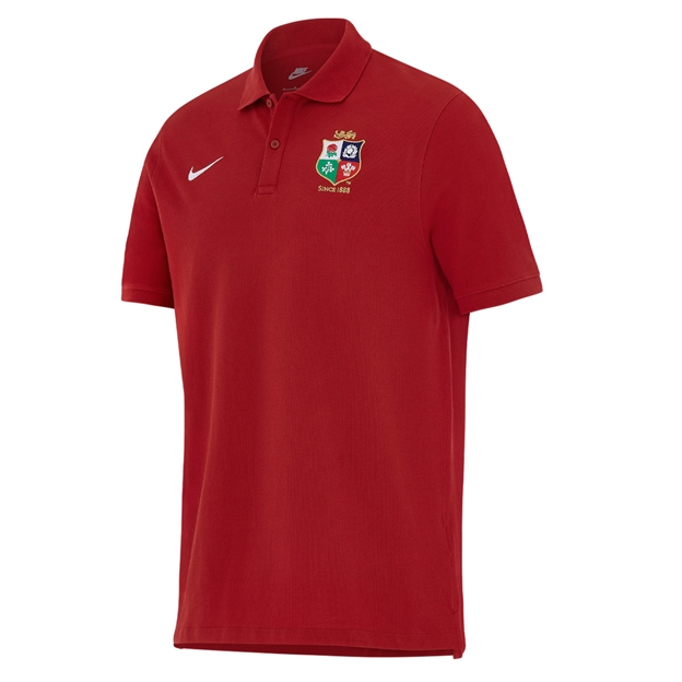 British & Irish Lions Mens Travel Polo 2027 - Pepper Red - Front
