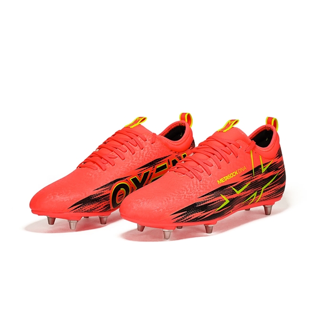 Oxen Adults Meta X 6S Soft Ground Rugby Boots Orange Blaze - Pair