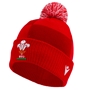 Wales Adults Pom Pom Beanie 25/26 Red - Front 