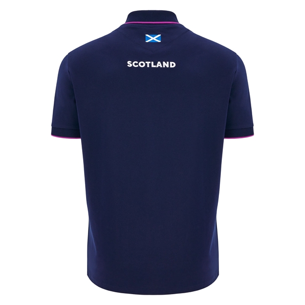 Scotland Mens Travel Polo T-Shirt 25/26 - Navy