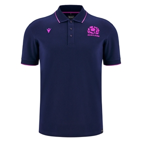 Scotland Mens Travel Polo T-Shirt 25/26 Navy - Front