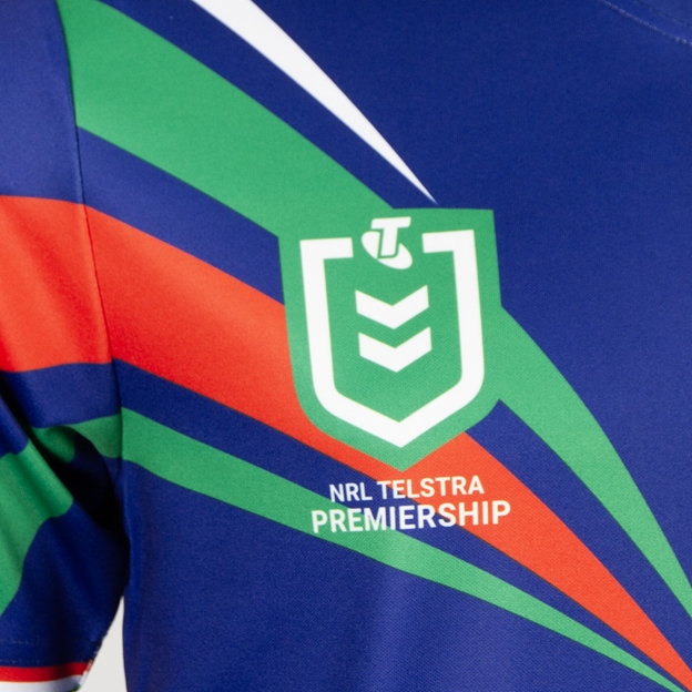 New Zealand Warriors Kids Supporters Shirt 2026 Purple - NRL Logo Close-up
