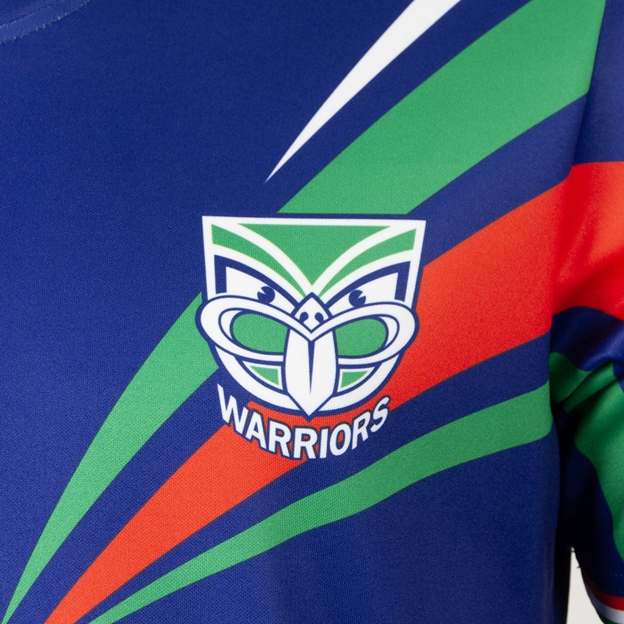 New Zealand Warriors Kids Supporters Shirt 2026 Purple - Warriors Logo Close-up