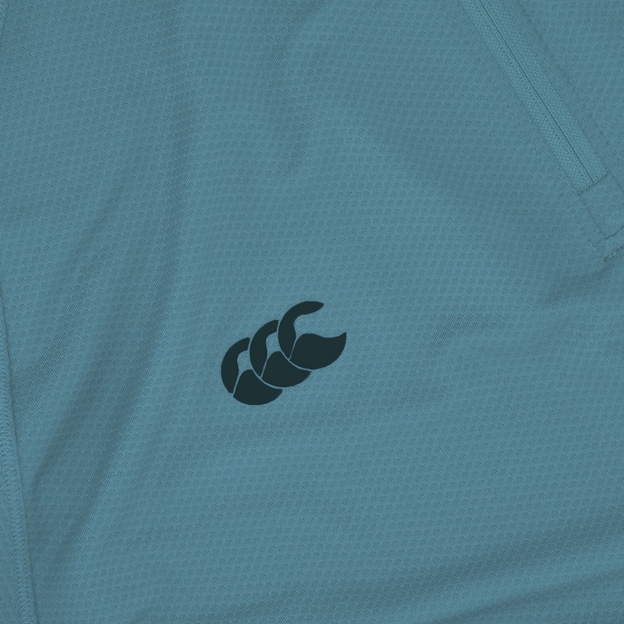 Canterbury Tempo Quarter Zip Training Top Provincial Blue - CCC Logo
