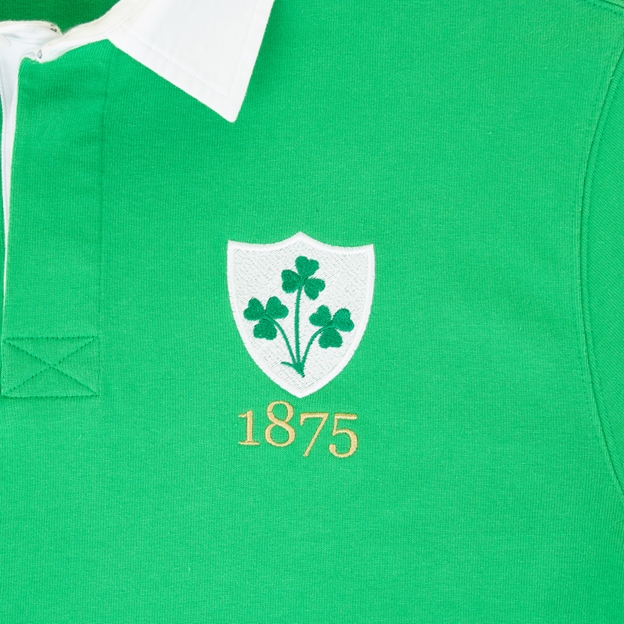 Ireland Mens 1875 200 Years of Rugby Shirt Emerald - Badge Close-up