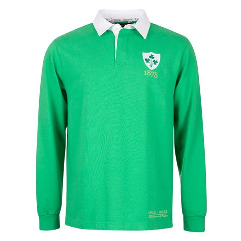 Ireland Mens 1875 200 Years of Rugby Shirt Emerald - Front View