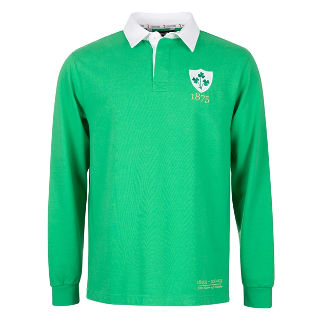 Ireland Mens 1875 200 Years of Rugby Shirt Emerald - Front View