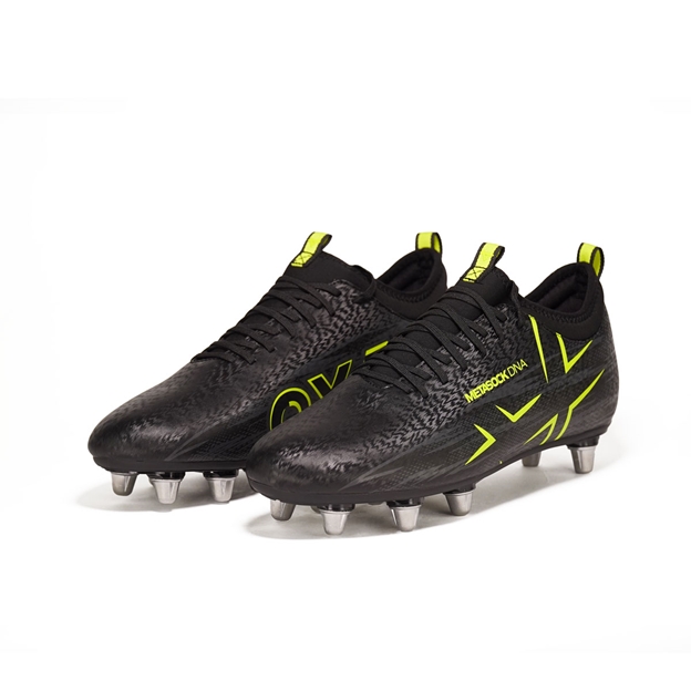 Oxen Adults Meta X 8S Soft Ground Rugby Boots Black Onyx - Pair