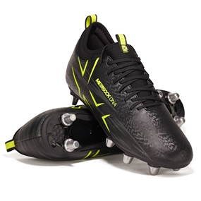 Oxen Adults Meta X 8S Soft Ground Rugby Boots Black Onyx - Front