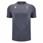 Wales Mens Poly Training Shirt - Grey - Short Sleeve -2025 - Front 