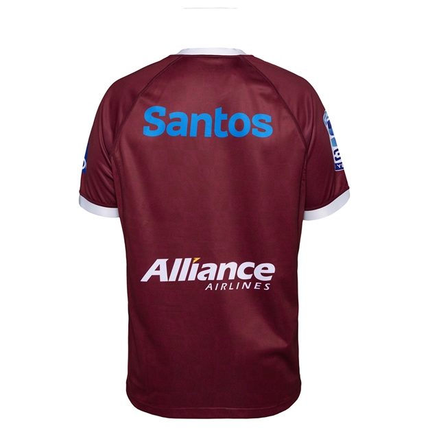 Queensland Reds Kids Home Rugby Shirt 25/26 Maroon - Back