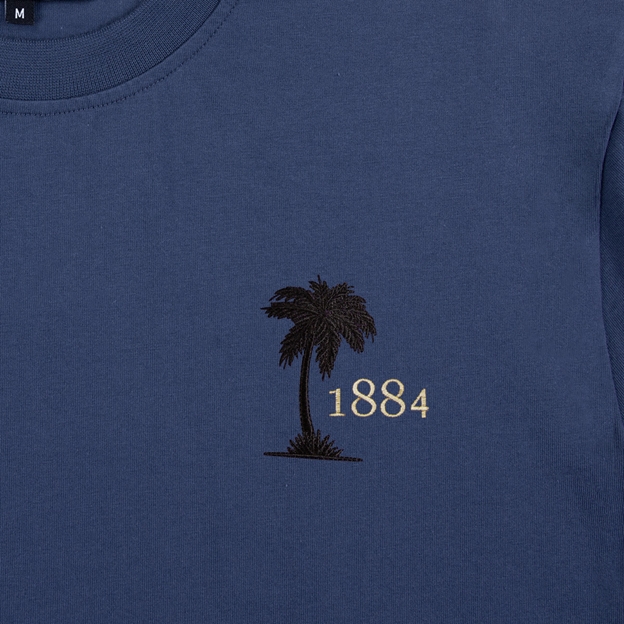 Fiji 1884 Pure Cotton T-Shirt - Petrol Blue