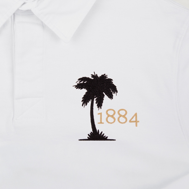 Fiji 1884 Heritage Pure Cotton Rugby Shirt - Long Sleeve White