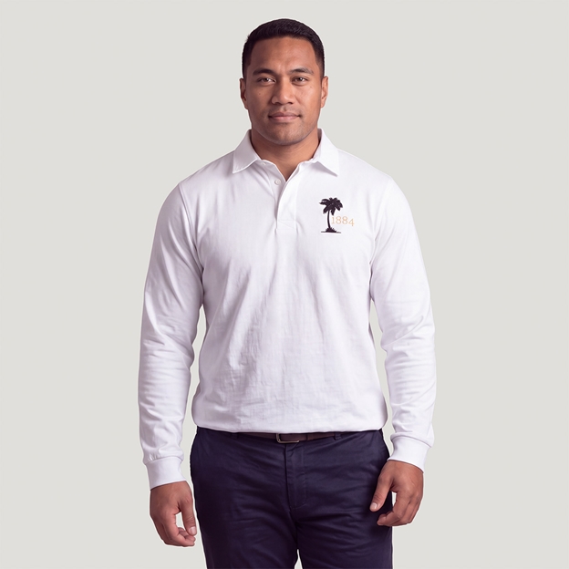 Fiji Mens 1884 Origins Rugby Shirt - Model Front View