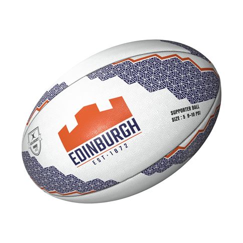 Gilbert Edinburgh Supporters Rugby Ball - Front Gilbert Edinburgh Supporters Rugby Ball - Front