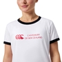 Canterbury Womens Legends Ringer T-Shirt Bright White - Model Close-up 