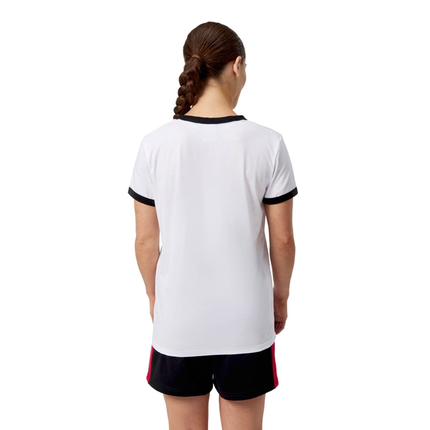 Canterbury Womens Legends Ringer T-Shirt Bright White - Model Back