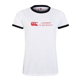 Canterbury Womens Legends Ringer T-Shirt Bright White - Front