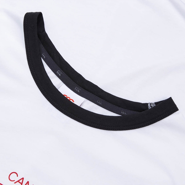 Canterbury Womens Legends Ringer T-Shirt Bright White - Neck