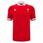 Wales Mens Cotton Home Rugby Shirt - Short Sleeve 2025 - Front 