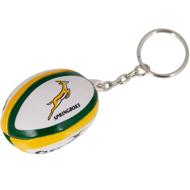 Gilbert South Africa Rugby Ball Keyring - Front