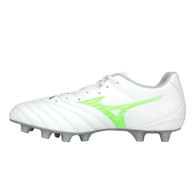 Mizuno Adults Monarcida Neo III Select Firm Ground Rugby Boots White:Neon Green - Instep