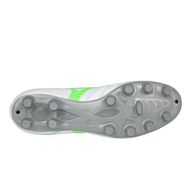 Mizuno Adults Monarcida Neo III Select Firm Ground Rugby Boots White:Neon Green - Soleplate