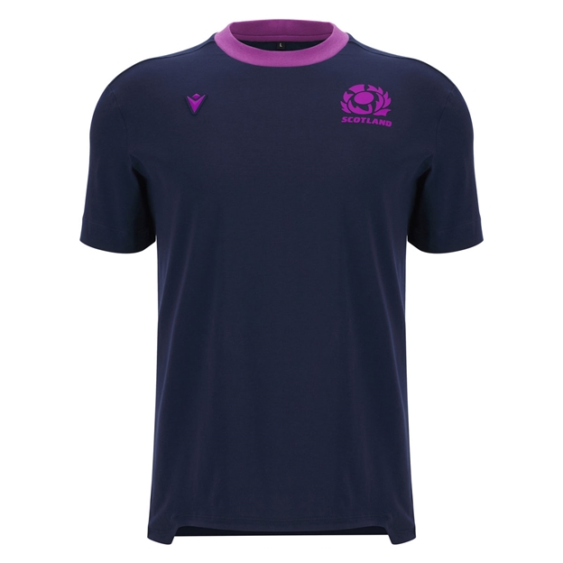 Scotland Mens Athleisure Cotton T-Shirt 25/26 Navy - Front