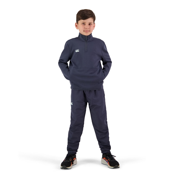 Canterbury KidsTempo Quarter Zip Sweater Navy - Model Full
