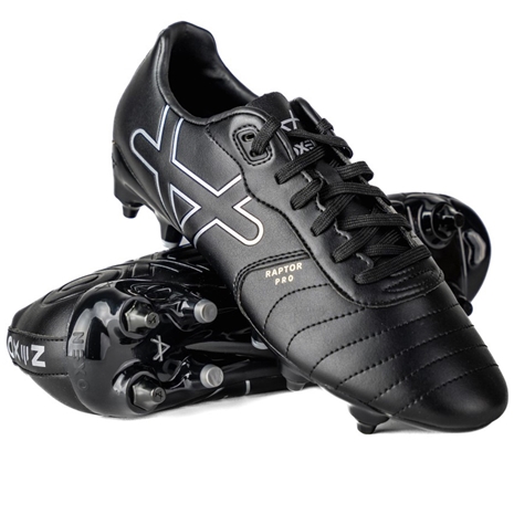 Oxen Adults Raptor Pro Mix Stud Rugby Boots-Black/Silver - Side