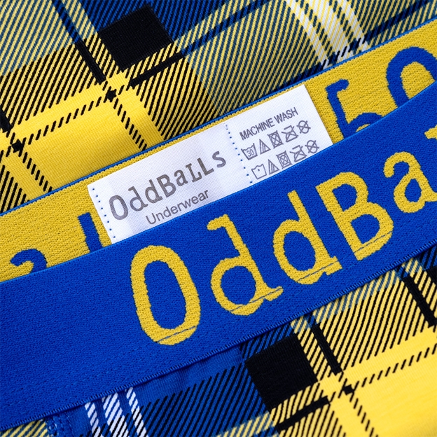 Oddballs My Name'5 Doddie Mens Boxer Shorts Tartan - Waistband