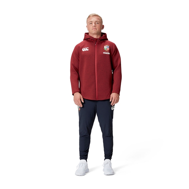 British and Irish Lions Mens Everest Hoody Red - Model