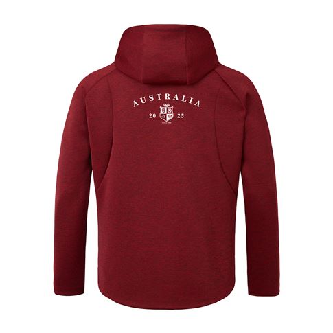 Limited Edition British and Irish Lions Mens Everest Hoody Red - Back Limited Edition British and Irish Lions Mens Everest Hoody Red - Back