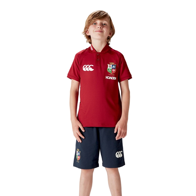British and Irish Lions Junior Polo - Red - Model Full