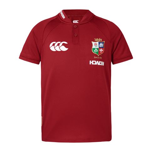 British and Irish Lions Junior Polo Red - Front British and Irish Lions Junior Polo Red - Front